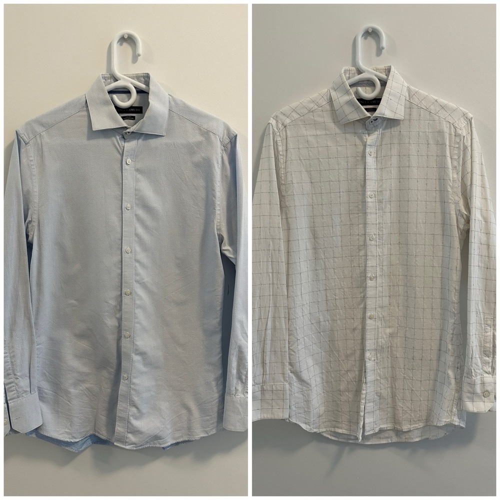 TWO PACK! Vince Camuto Blue and White Dress Shirts